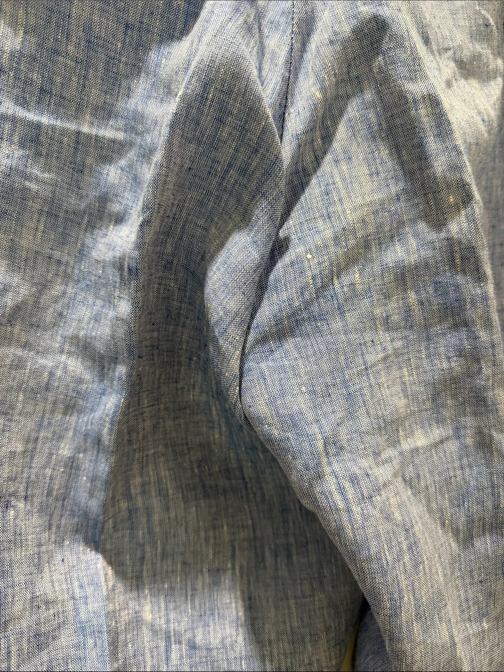 TALLIA linen Light Blue Chinos with Cream Piping